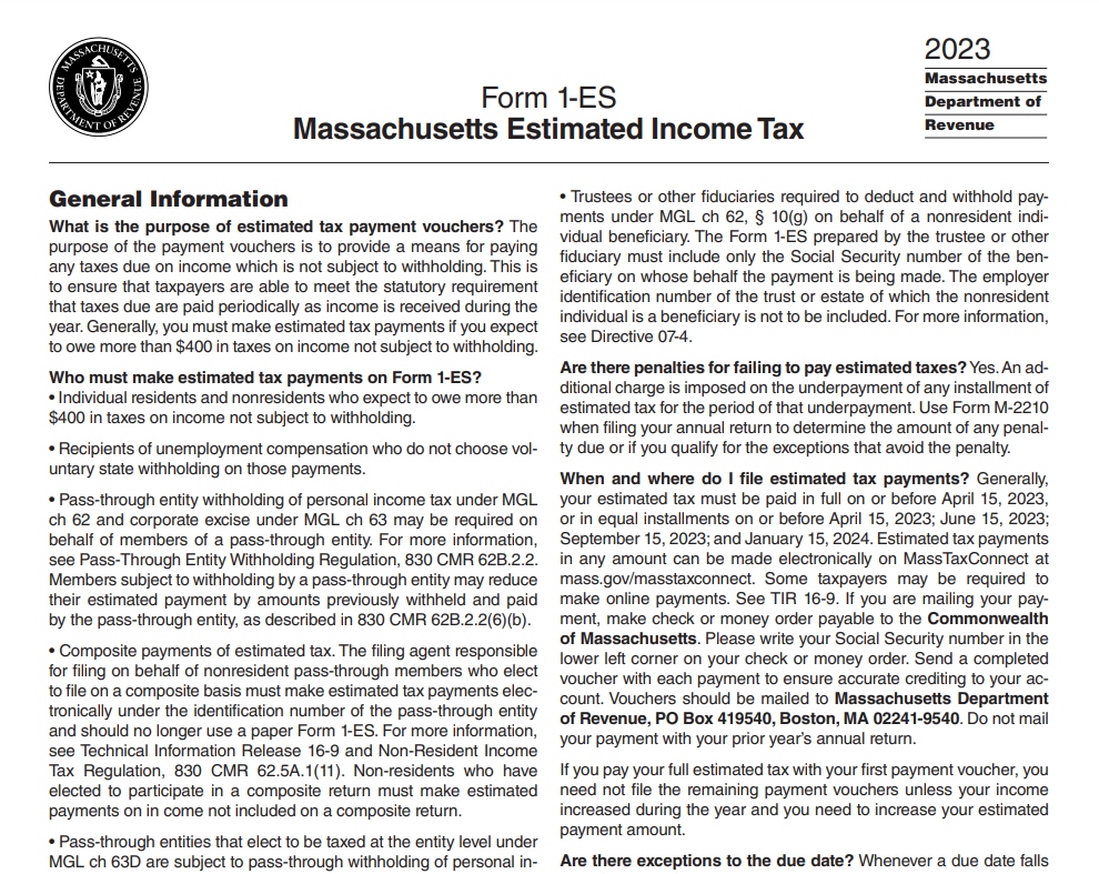 Mass State Tax Rebate 2023
