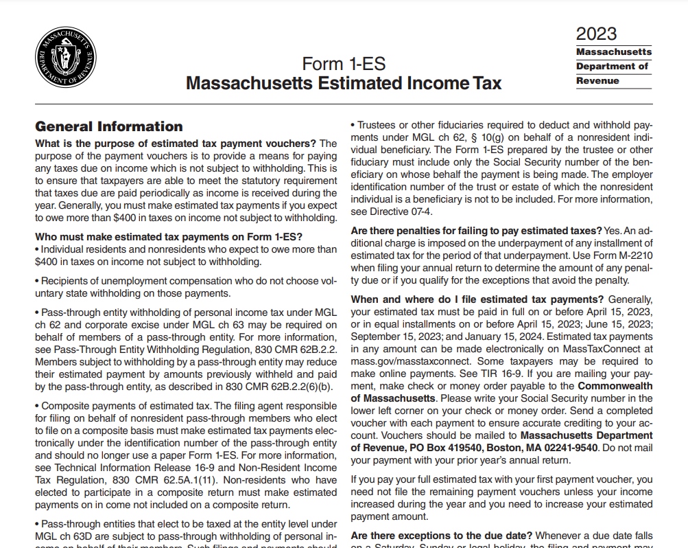 2023 Tax Rebate Massachusetts