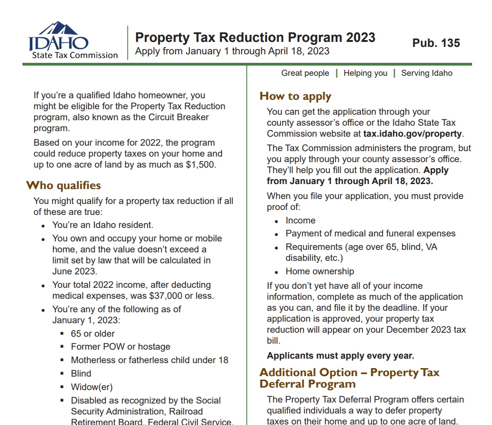 Idaho State Tax Rebate