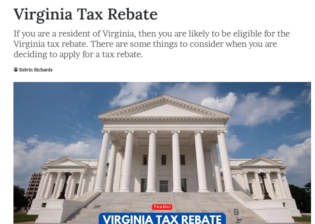 Virginia Tax Relief Rebate 2023